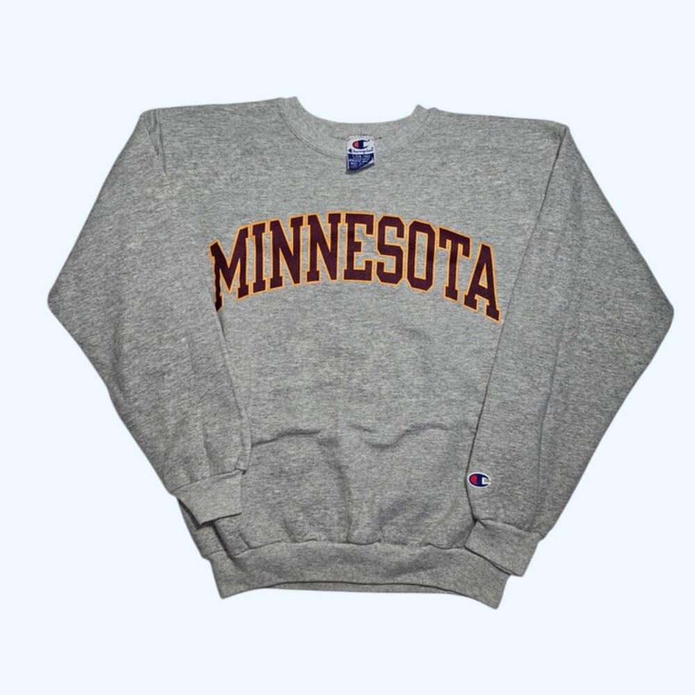 Champion Minnesota Sweatshirt Kids Large 14-16‎ Golden Gophers Crewneck Pullover